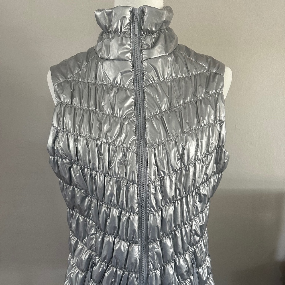 GG Blue Venus  Puffer Vest Golf Sports Silver Size Large